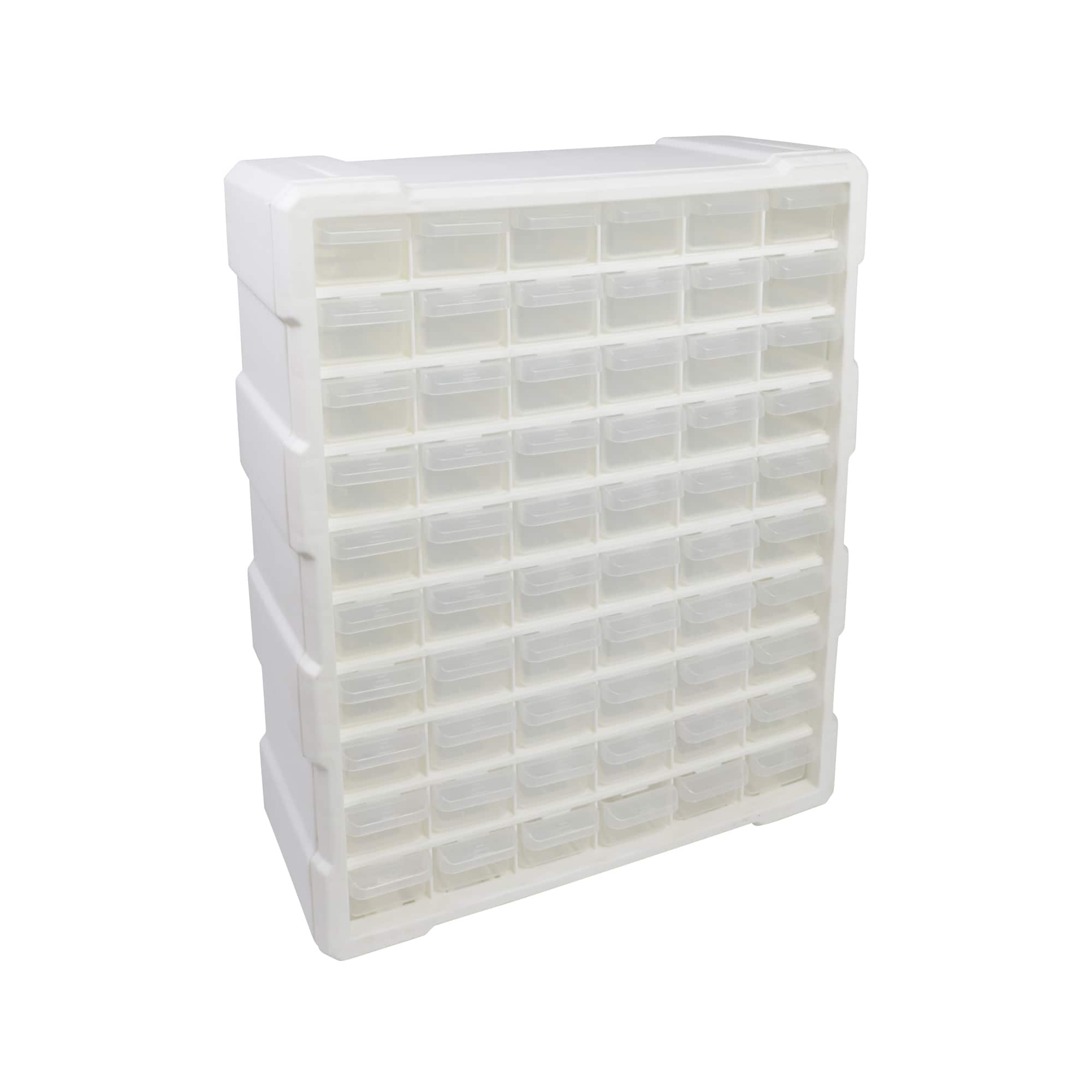 Everything Mary White 60 Drawer Plastic Organizer